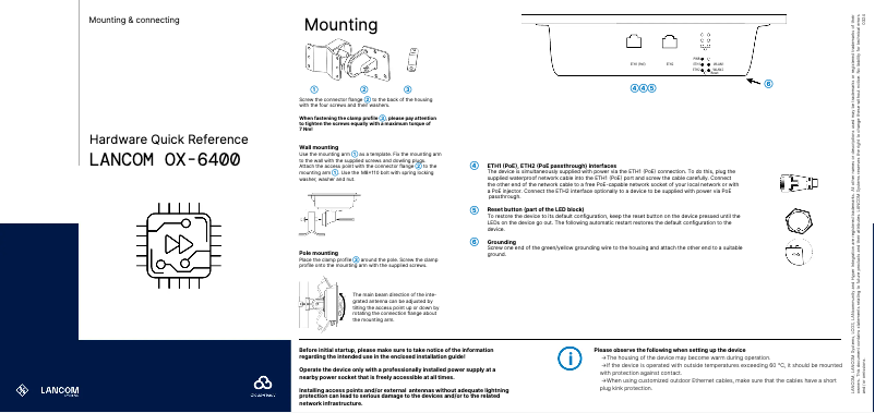 Page 1 of the manual User Manual Lancom OX-6400