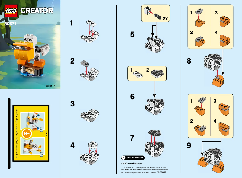 Page 1 of the manual User Manual Lego Creator 30571