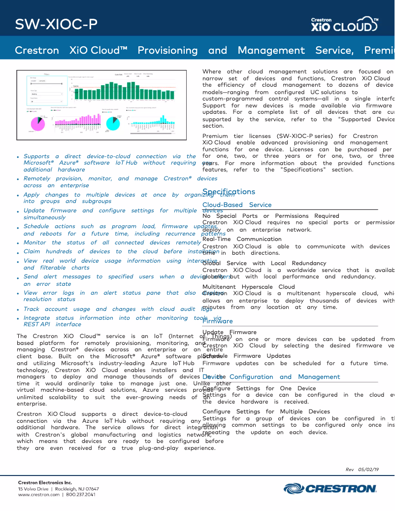 Image de la première page du manuel de l'appareil SW-XIOC-P-1Q