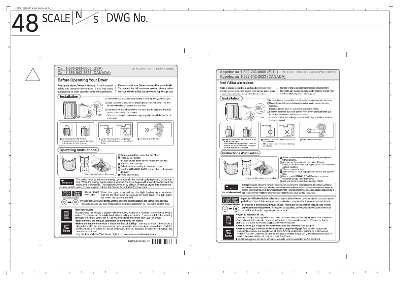 Page 1 of the manual Installation Guide LG DLGX5501V
