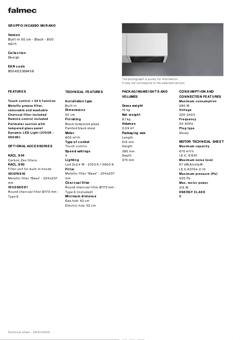 First page image of the manual for Gruppo Incasso Murano