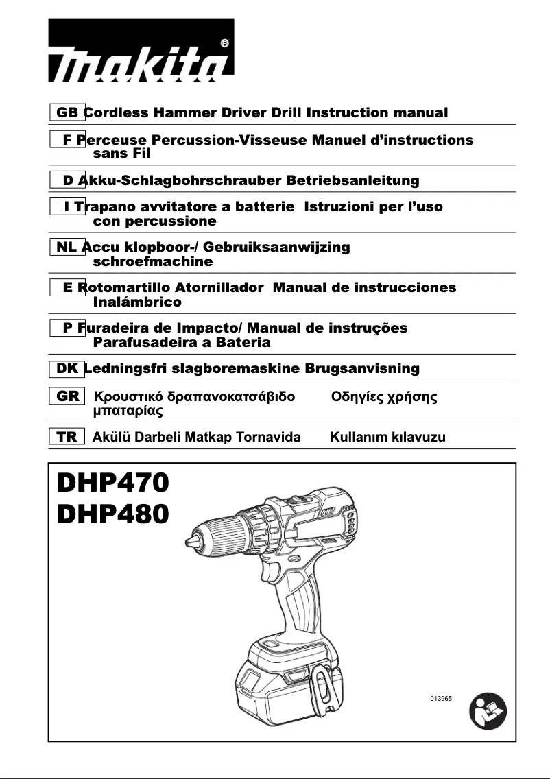 Page 1 of the manual User Manual Makita DHP480RTJ