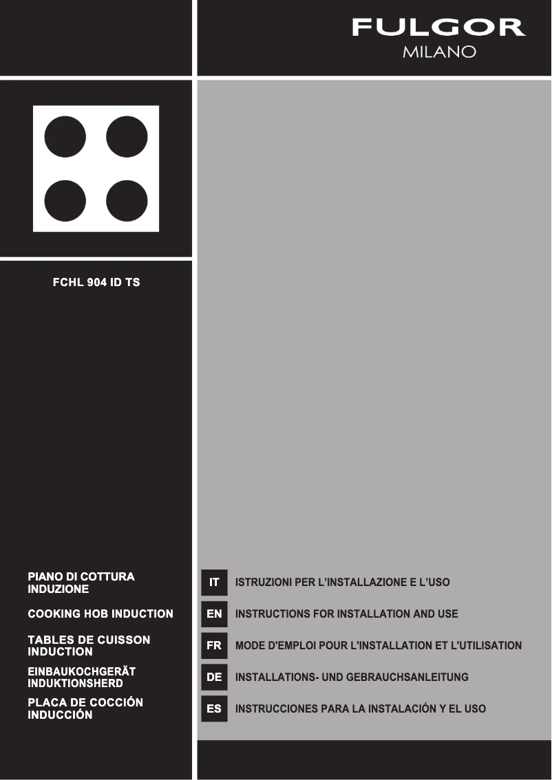 First page image of the manual for FCHL 904 ID TS WH