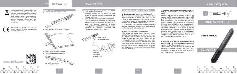 Page 1 of the manual User Manual Techly ITC-LASER76