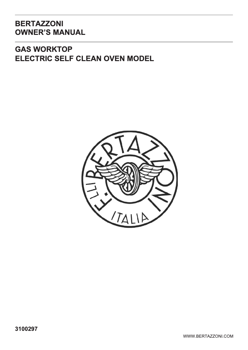 Page 1 of the manual User Manual Bertazzoni HERT366DFSXT