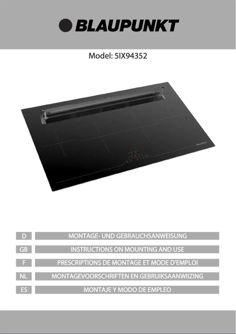 First page image of the manual for 5IX94352