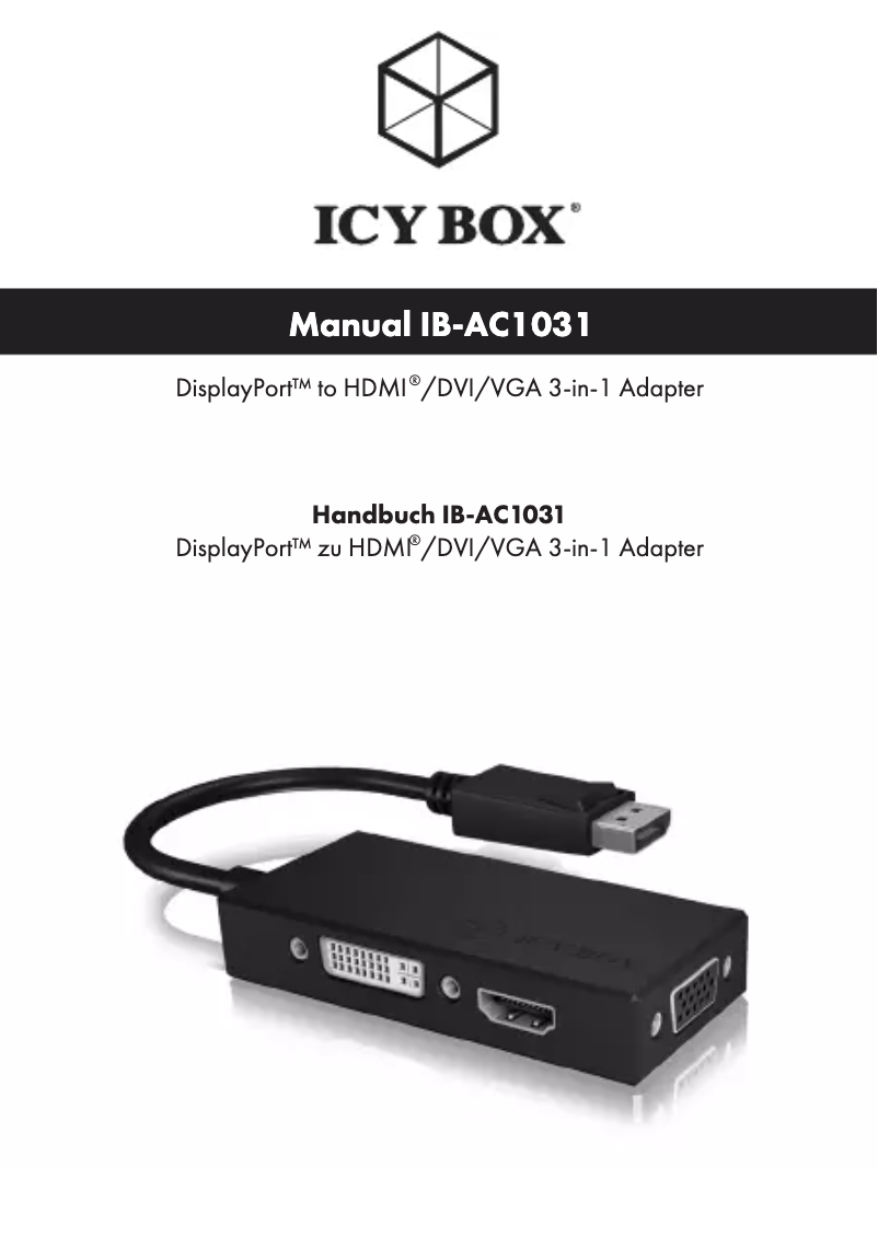 First page image of the manual for IB-AC1031