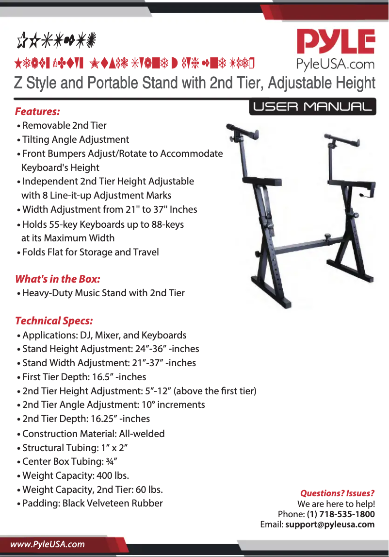 First page image of the manual for PKST2TZ