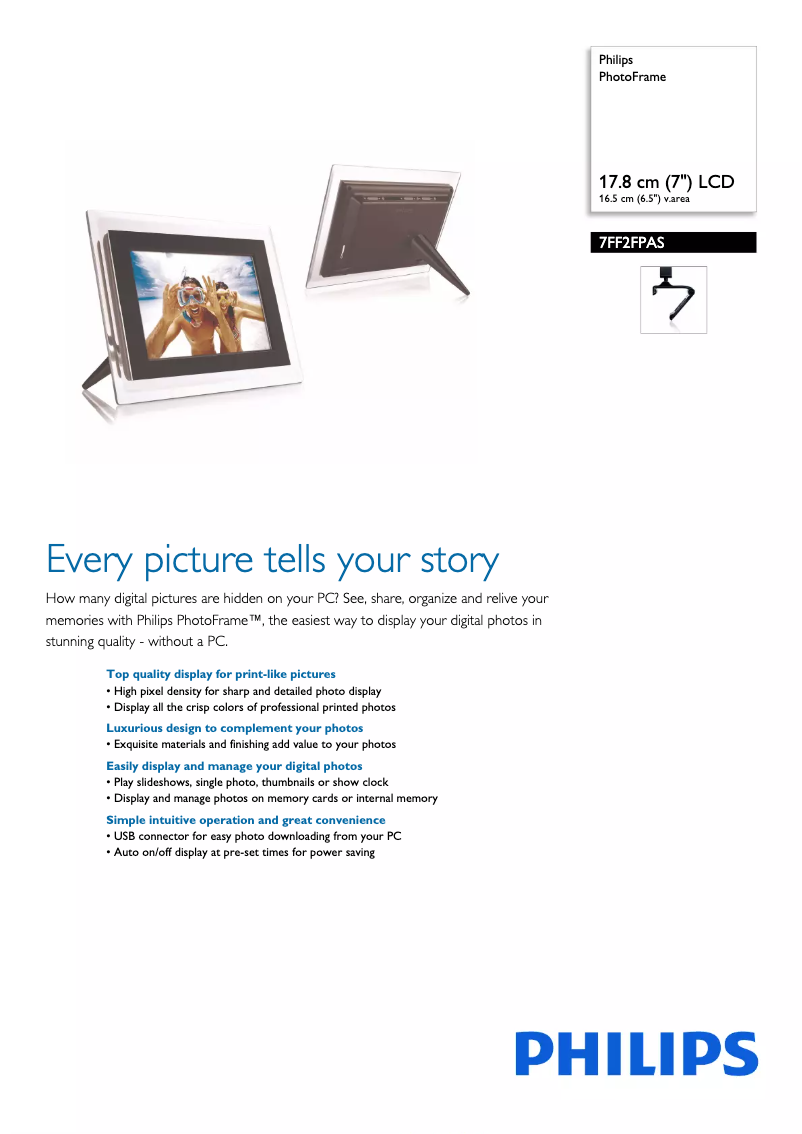 First page image of the manual for 7FF2FPAS