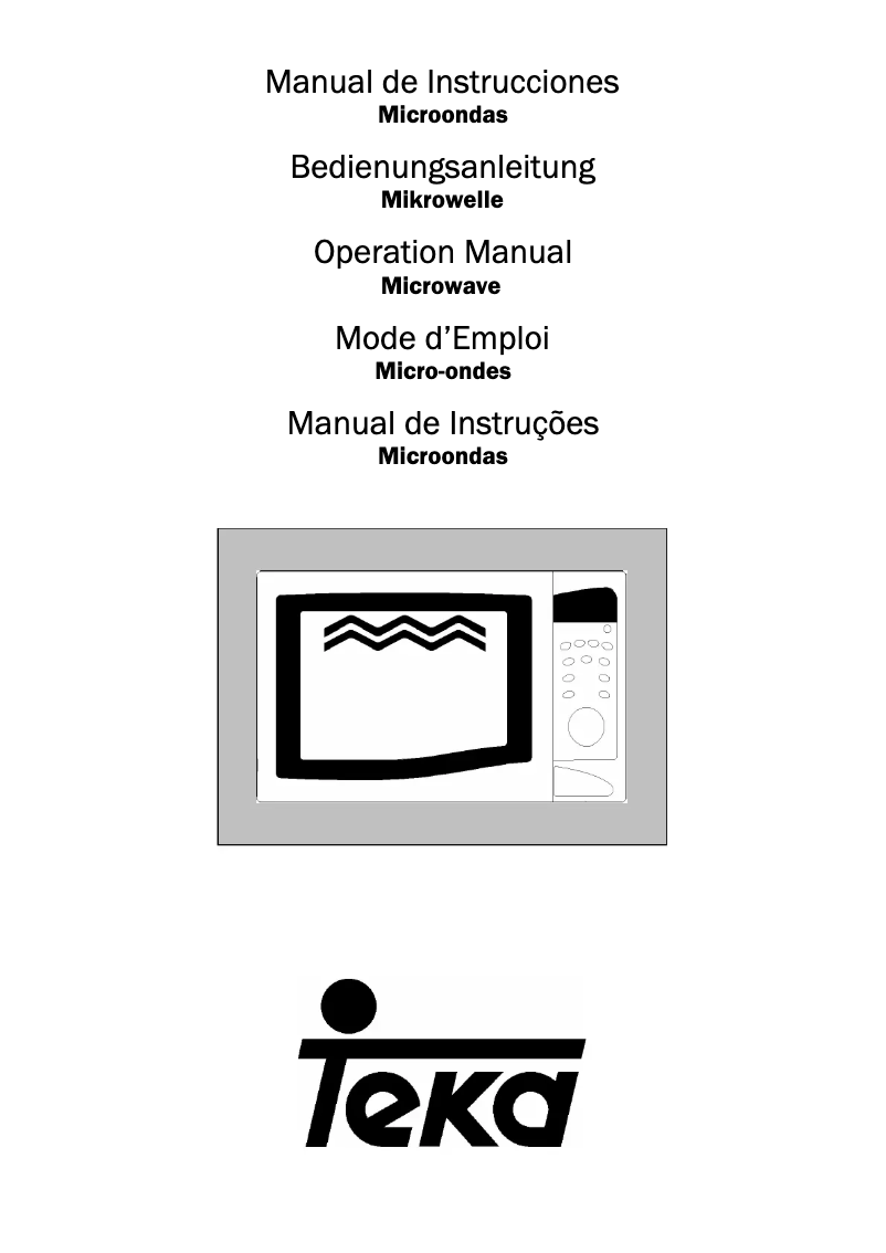 Page 1 of the manual User Manual Teka TMW 18 STI