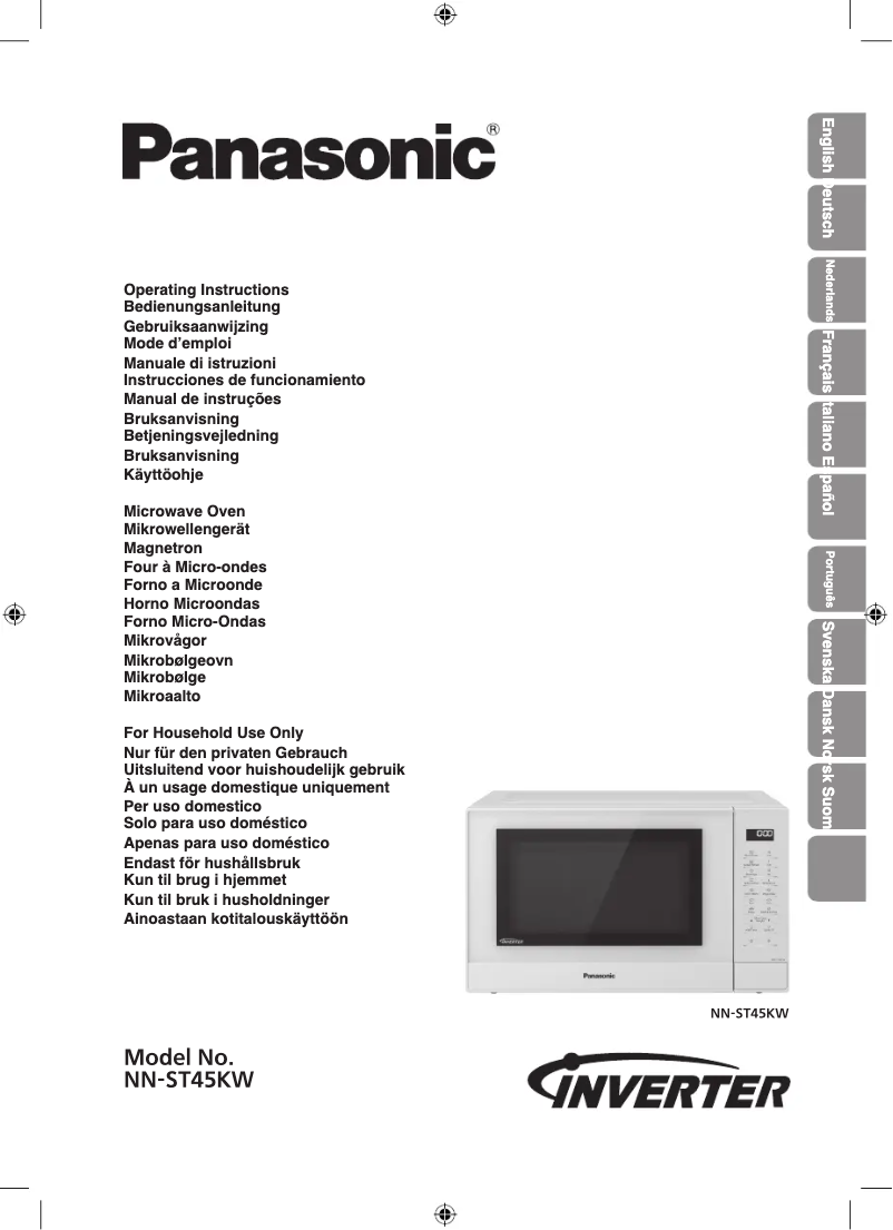 First page image of the manual for NN-ST45