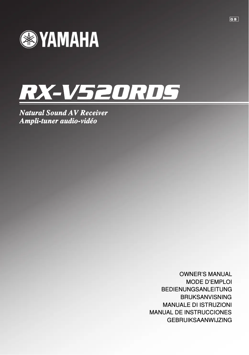 First page image of the manual for RX-V520RDS