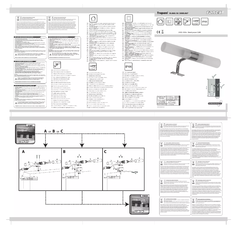 First page image of the manual for Trapani 3000.067