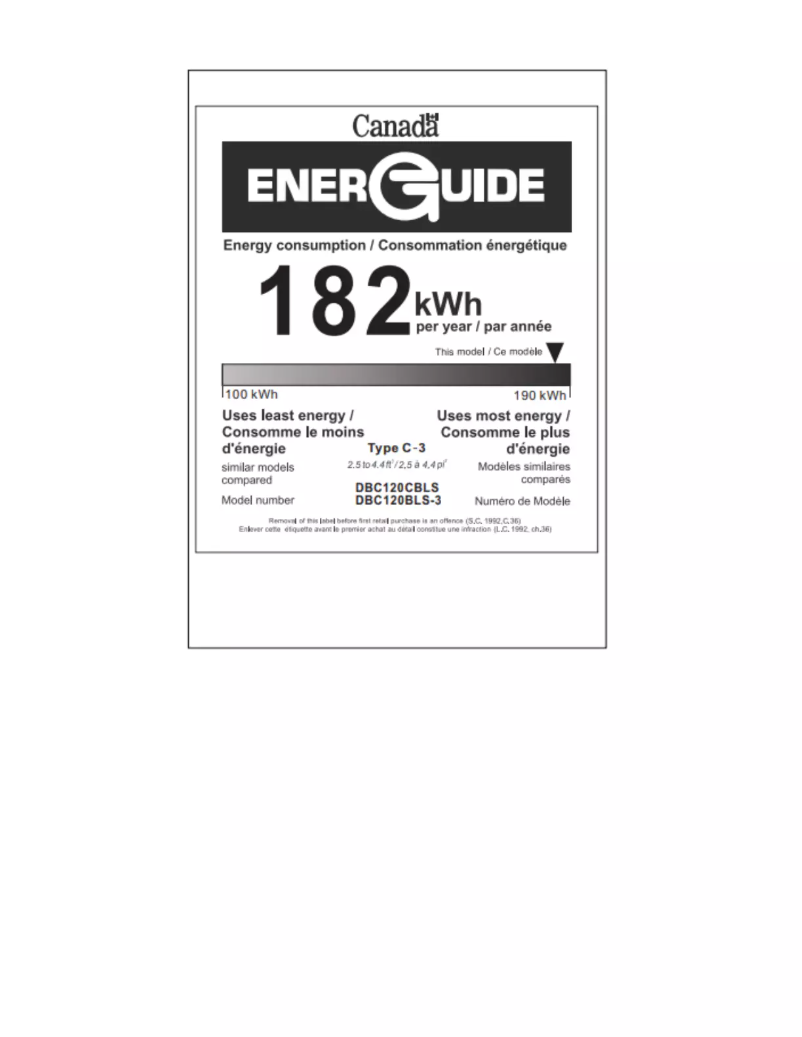 First page image of the manual for DBC120CBLS