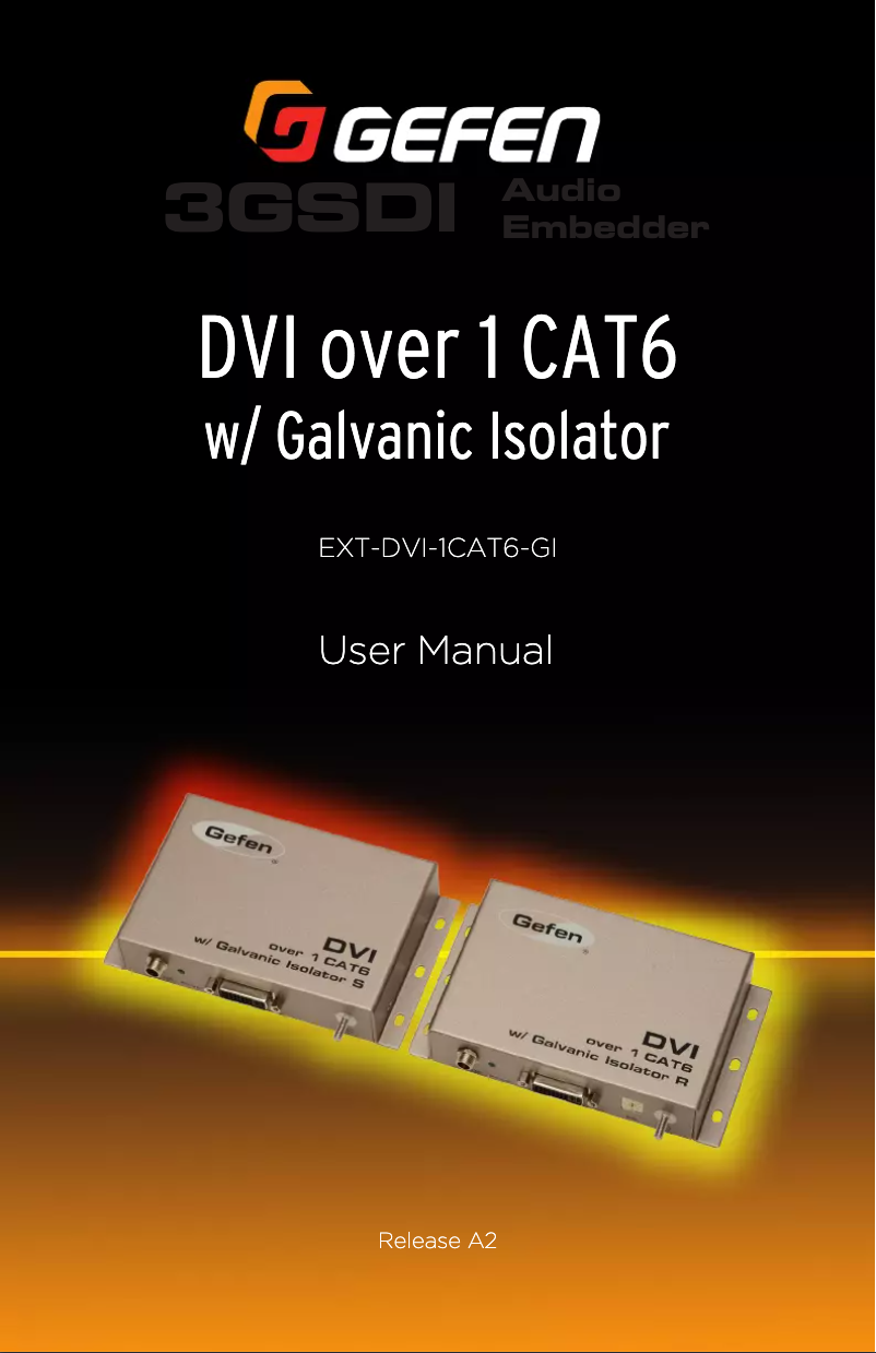 First page image of the manual for EXT-DVI-1CAT6-GI