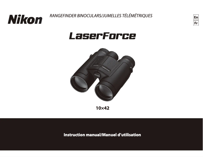 First page image of the manual for LaserForce 10x42