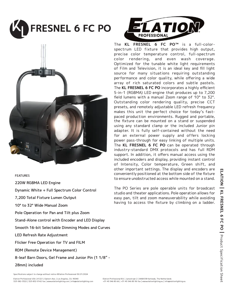 Image de la première page du manuel de l'appareil KL Fresnel 6 FC PO