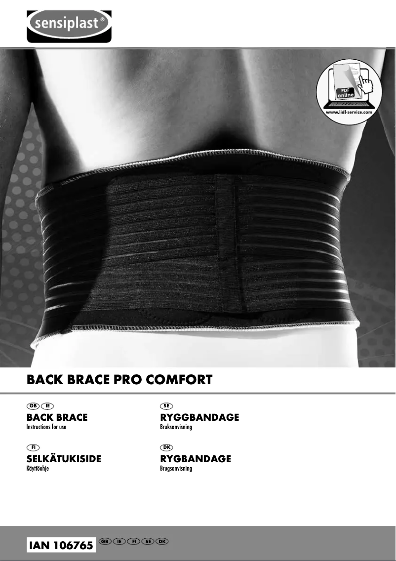 First page image of the manual for IAN 106765