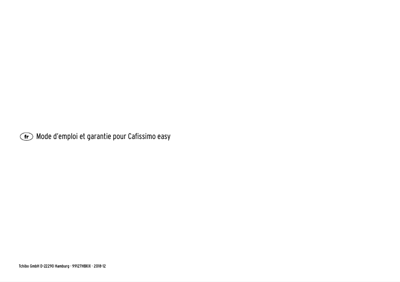 First page image of the manual for Cafissimo easy