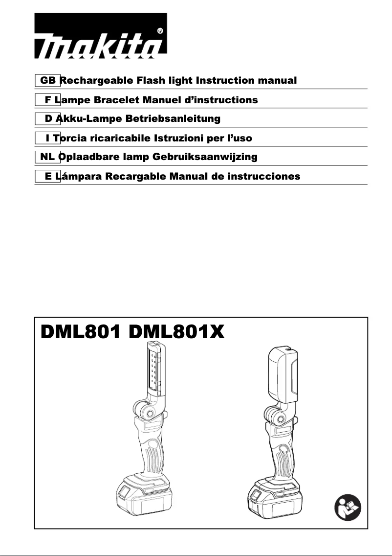 Page 1 of the manual User Manual Makita DLX3077TX1