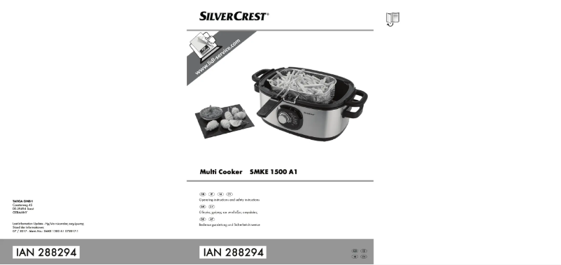 Page 1 de la notice Manuel utilisateur SilverCrest SMKE 1500 A1