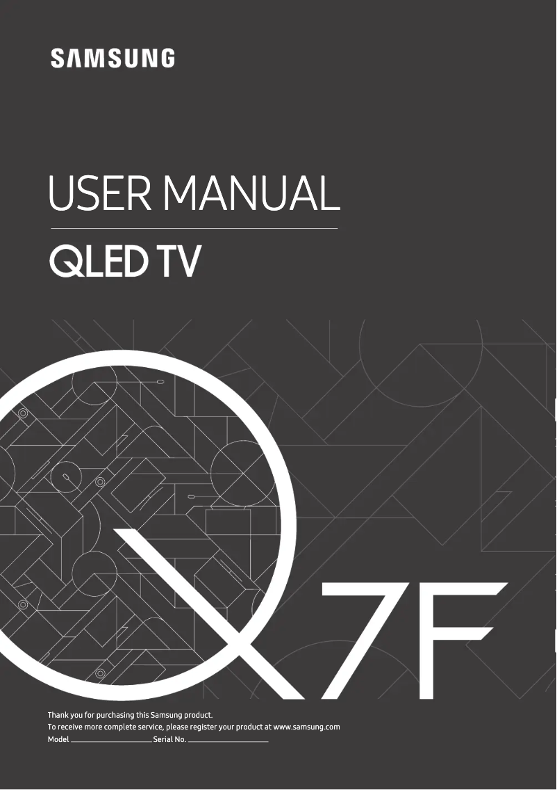 Page 1 of the manual User Manual Samsung GQ65Q7FNGTXZG