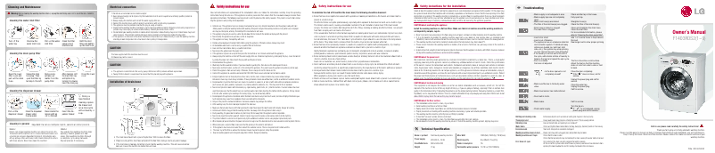 First page image of the manual for F1403RDS25