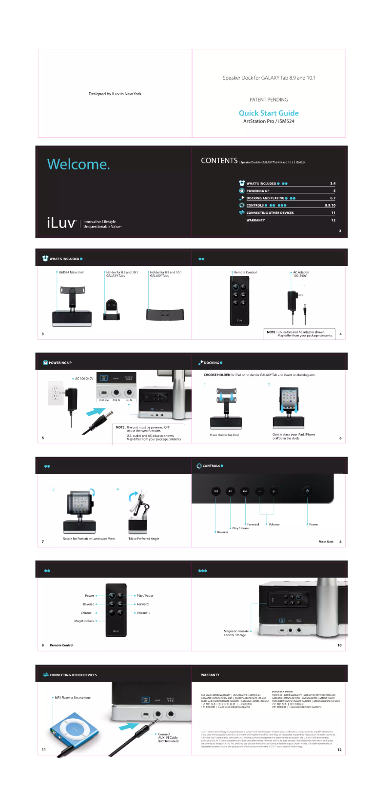 Page 1 of the manual User Manual iLuv ArtStation Pro