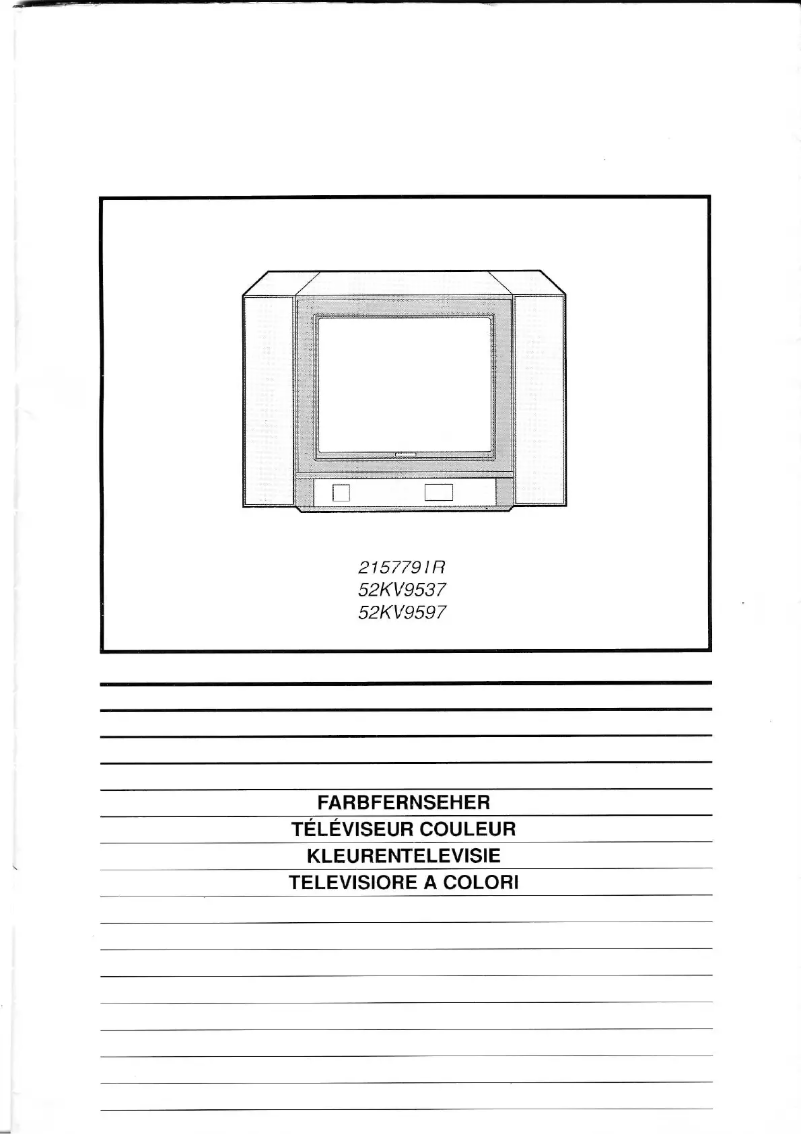 First page image of the manual for 52KV9597