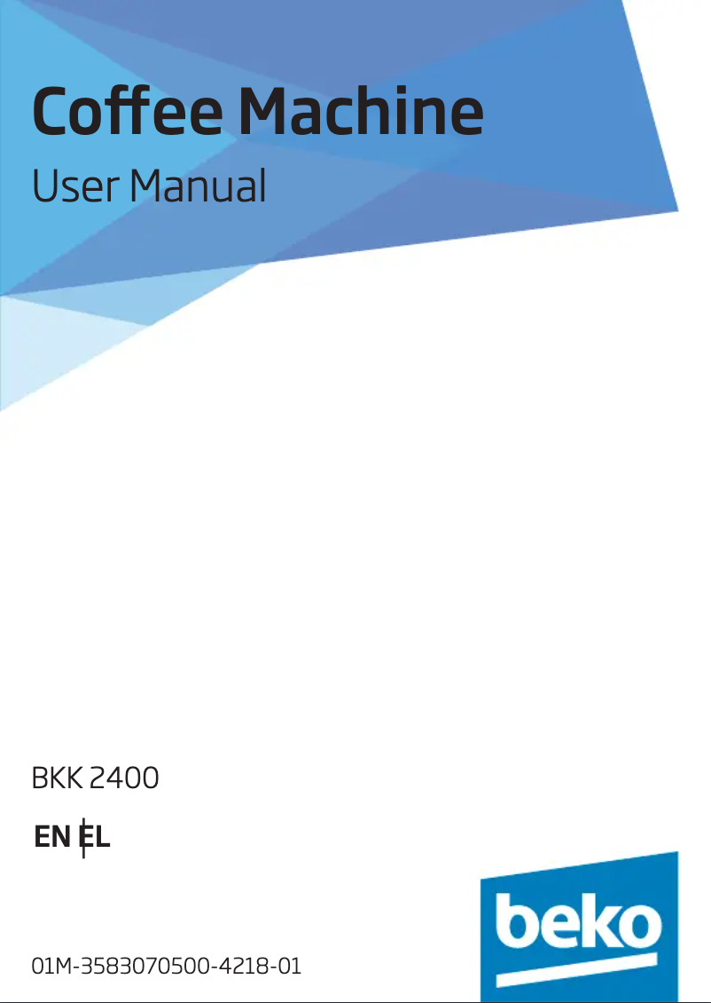 Page 1 of the manual User Manual Beko BKK 2400