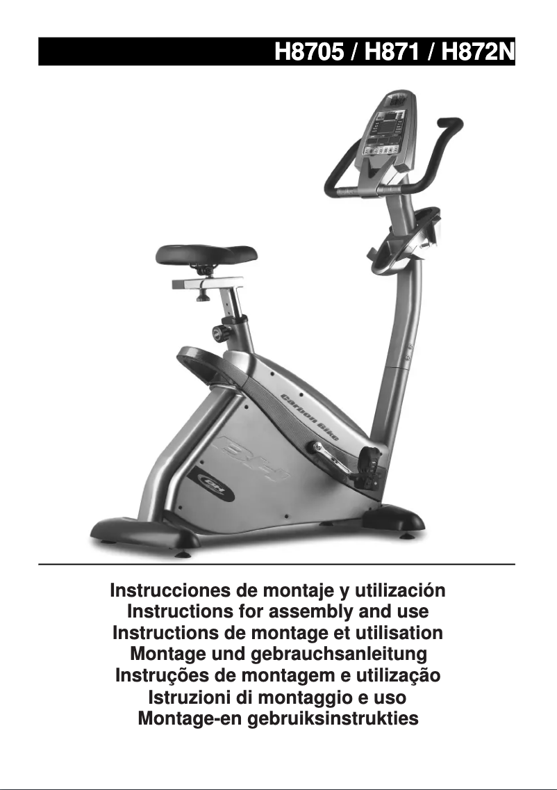 Page 1 of the manual User Manual BH Fitness Carbon H8705
