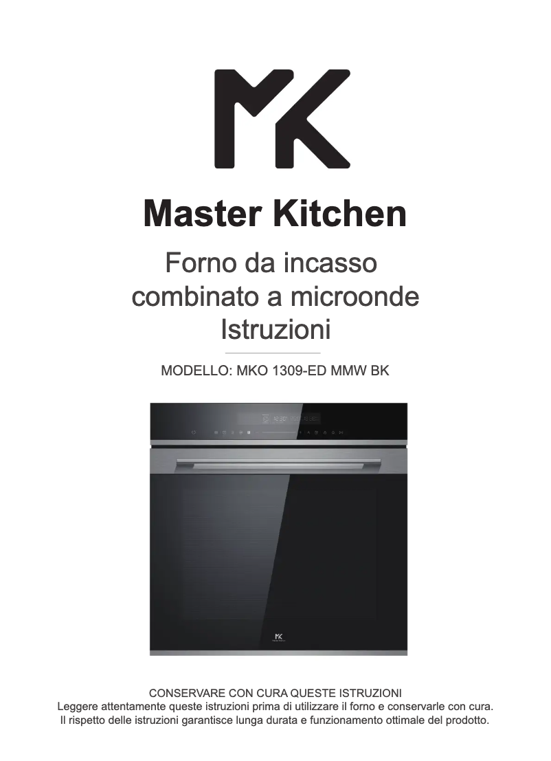 Page 1 of the manual User Manual Master Kitchen MKO 1309-ED MMW BK