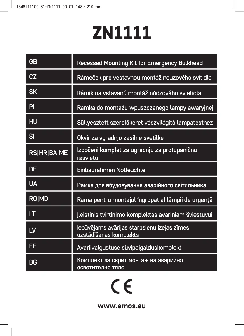 First page image of the manual for ZN1111