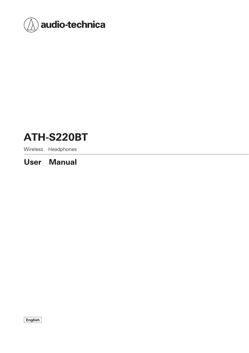 Page 1 of the manual Quick Start Guide Audio-Technica ATH-S220BT
