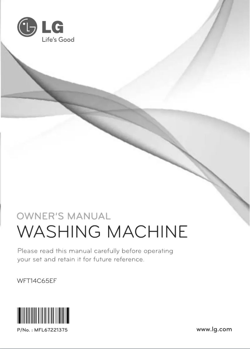 First page image of the manual for WFT14C65EF