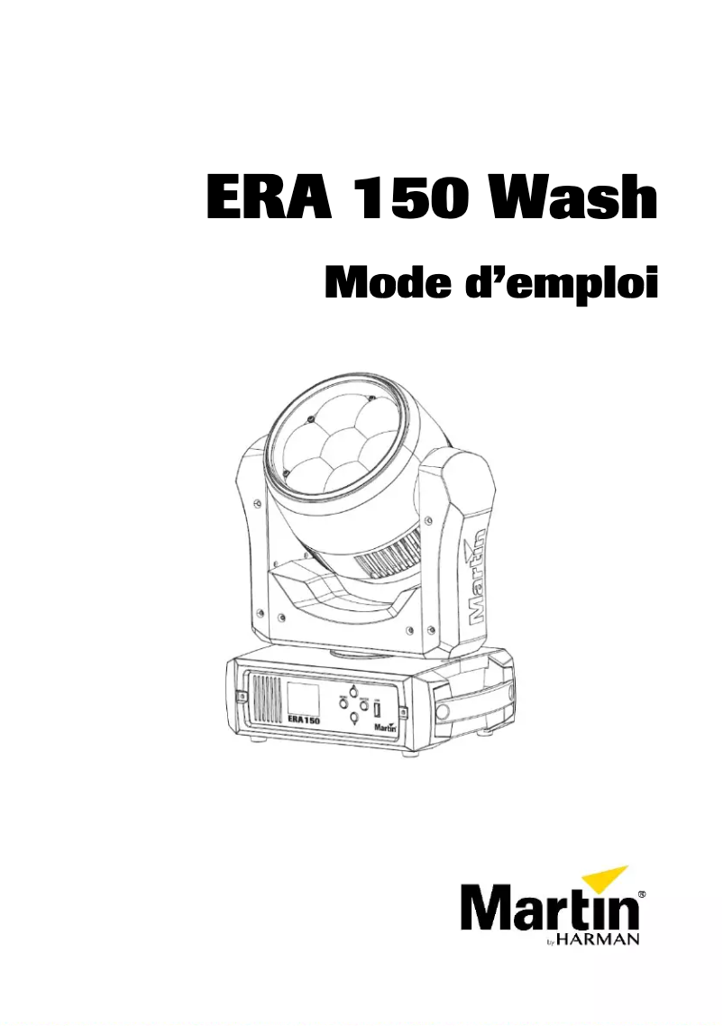First page image of the manual for ERA 150 Wash