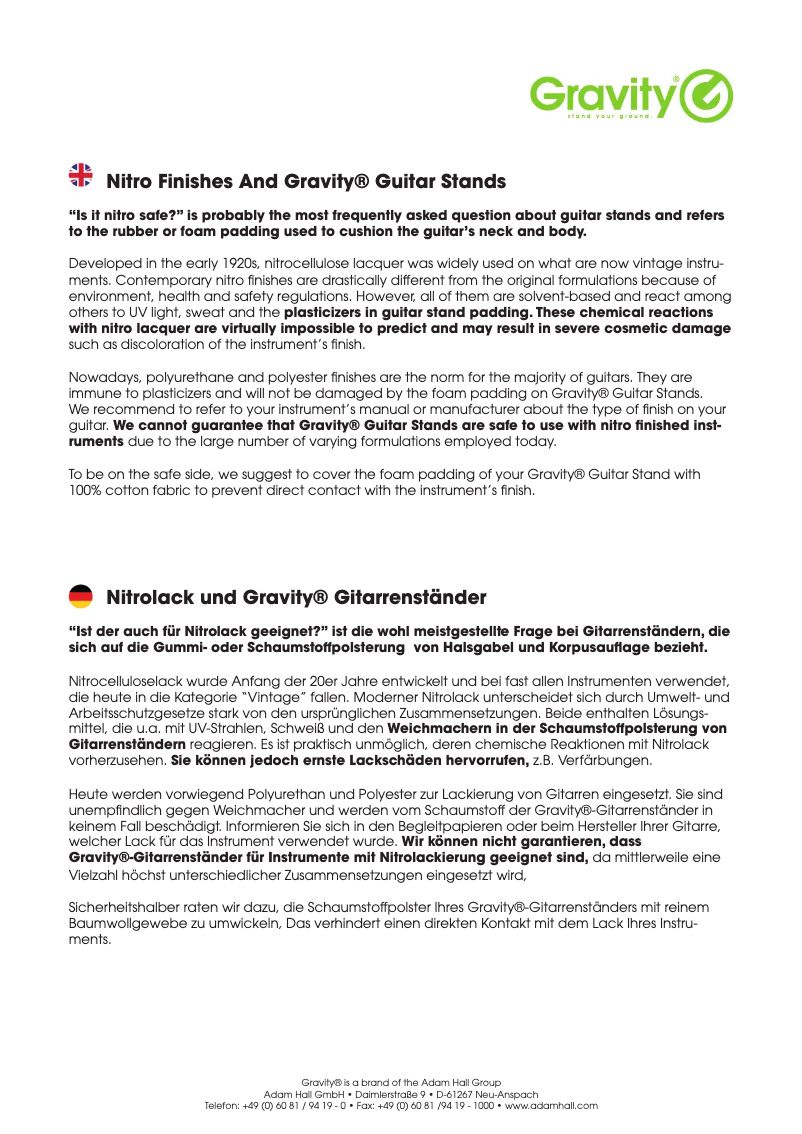 First page image of the manual for Vari-G 5