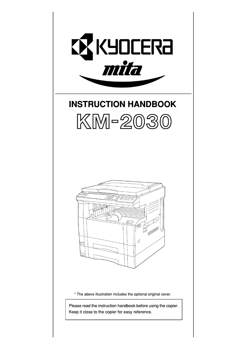 Page 1 of the manual User Manual Kyocera KM-2030