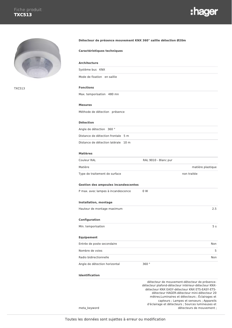 First page image of the manual for TXC513