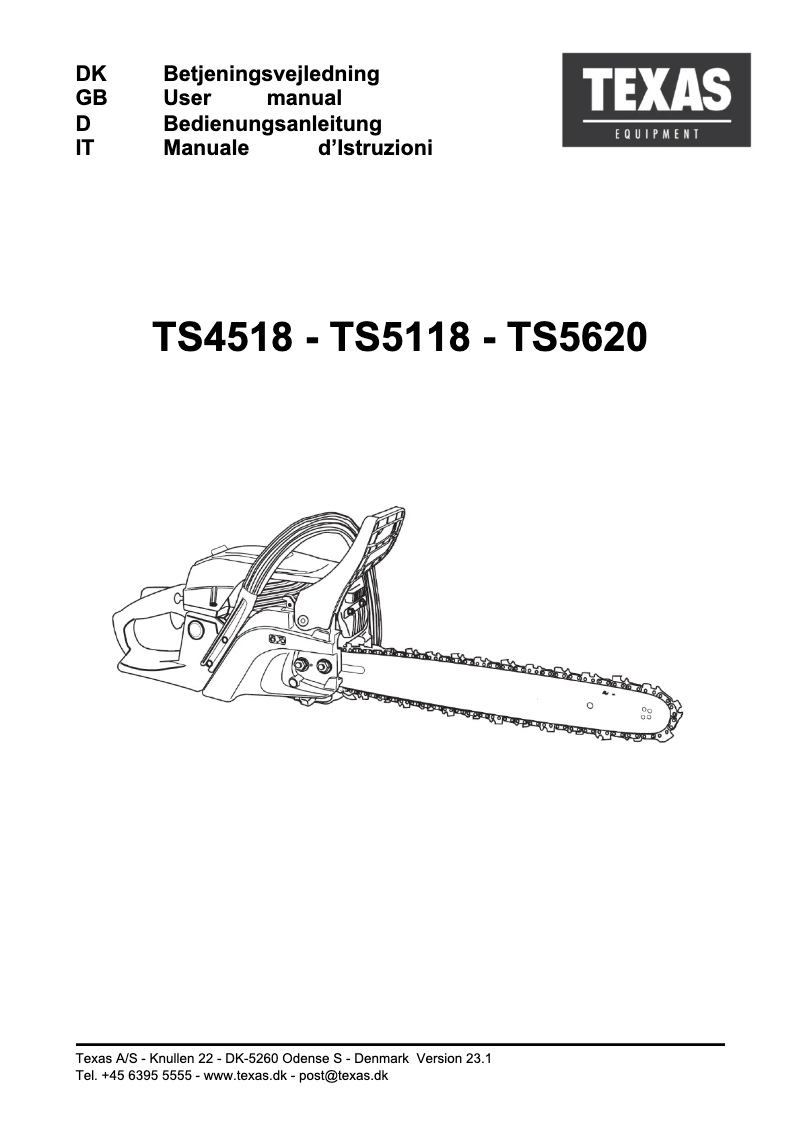 First page image of the manual for TS5118