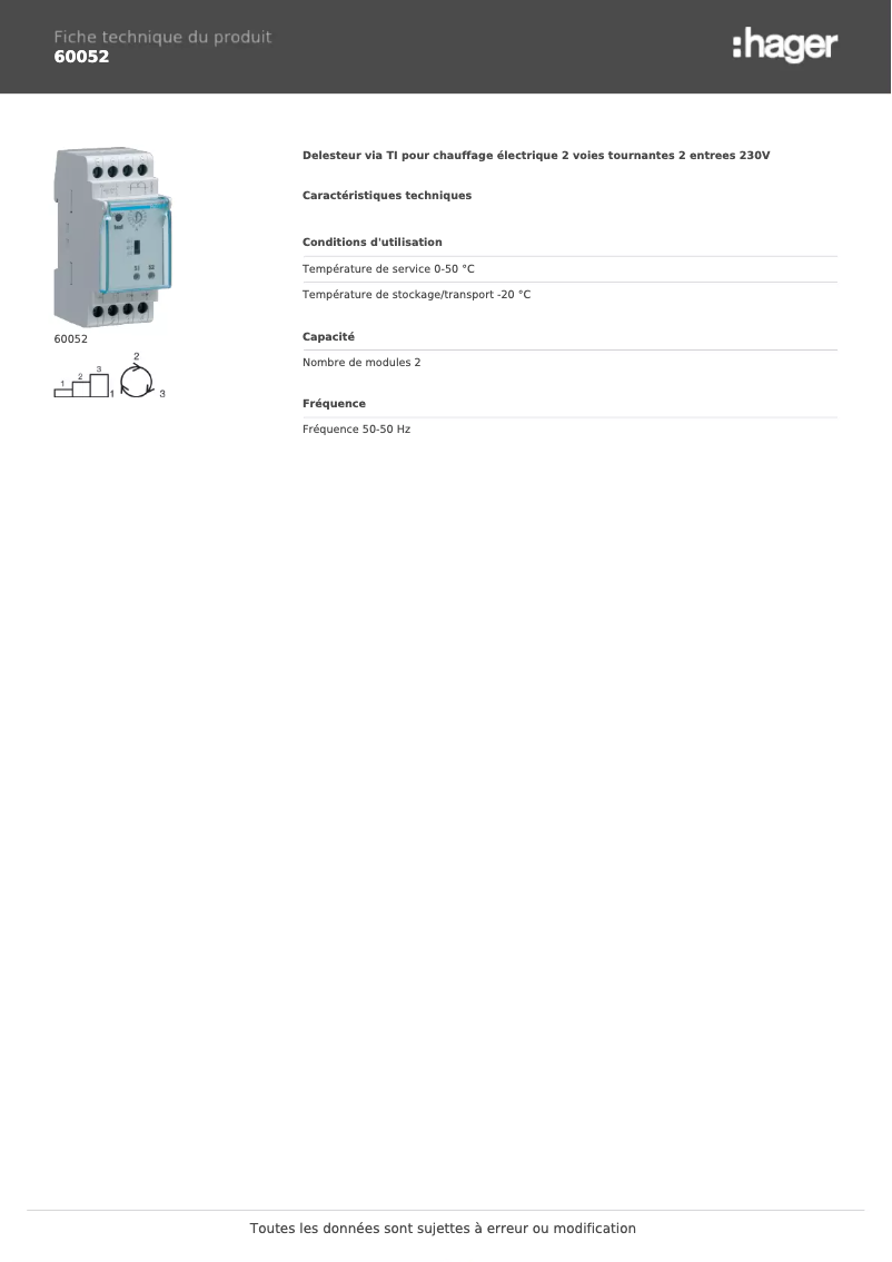 First page image of the manual for 60052