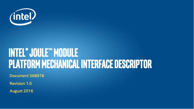 Image de la première page du manuel de l'appareil Joule 570x Developer Kit