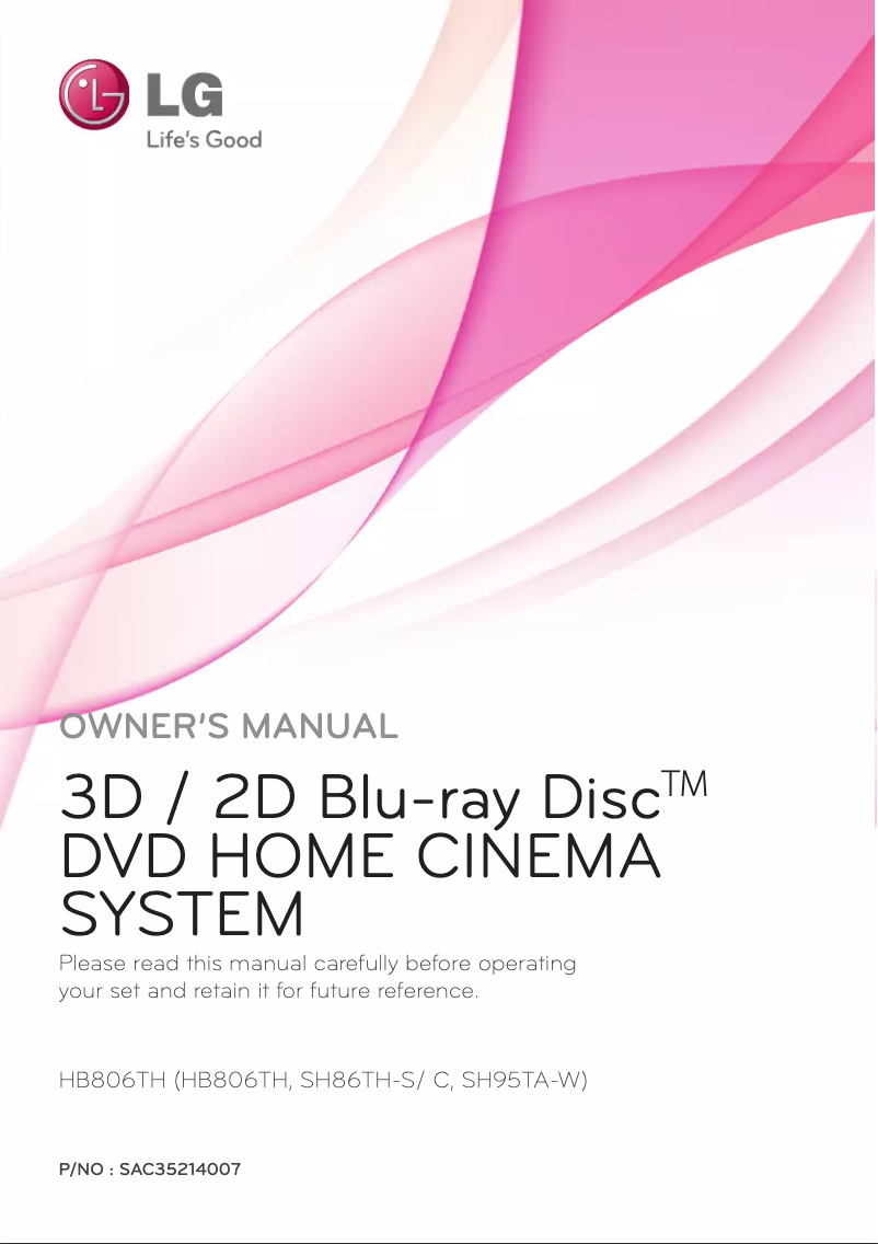 First page image of the manual for HB-806TH