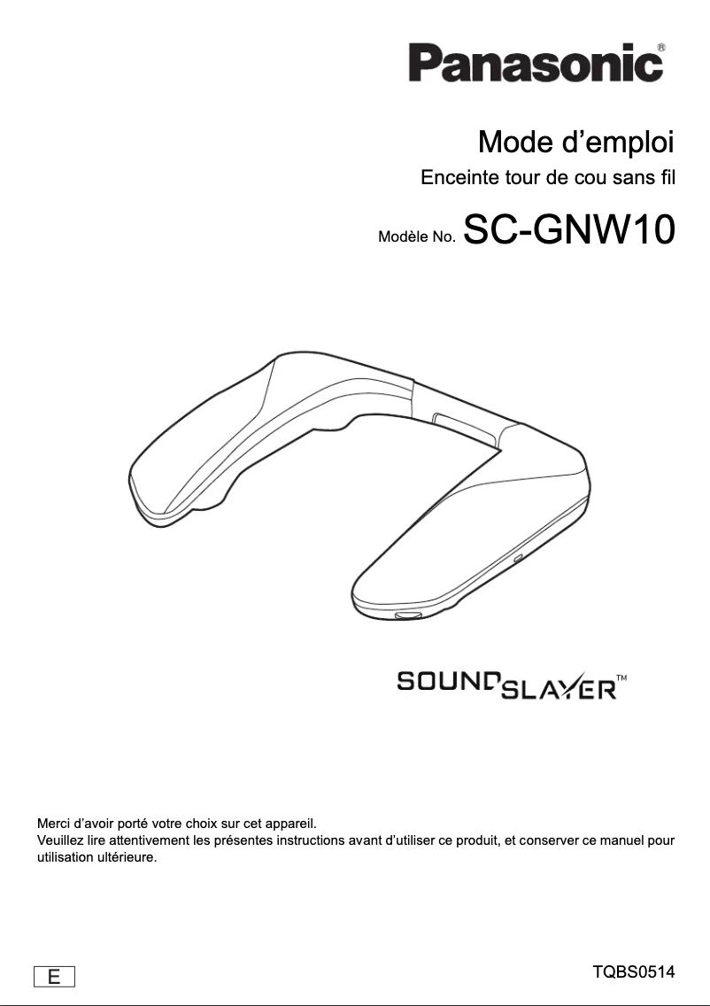 First page image of the manual for SoundSlayer SC-GNW10