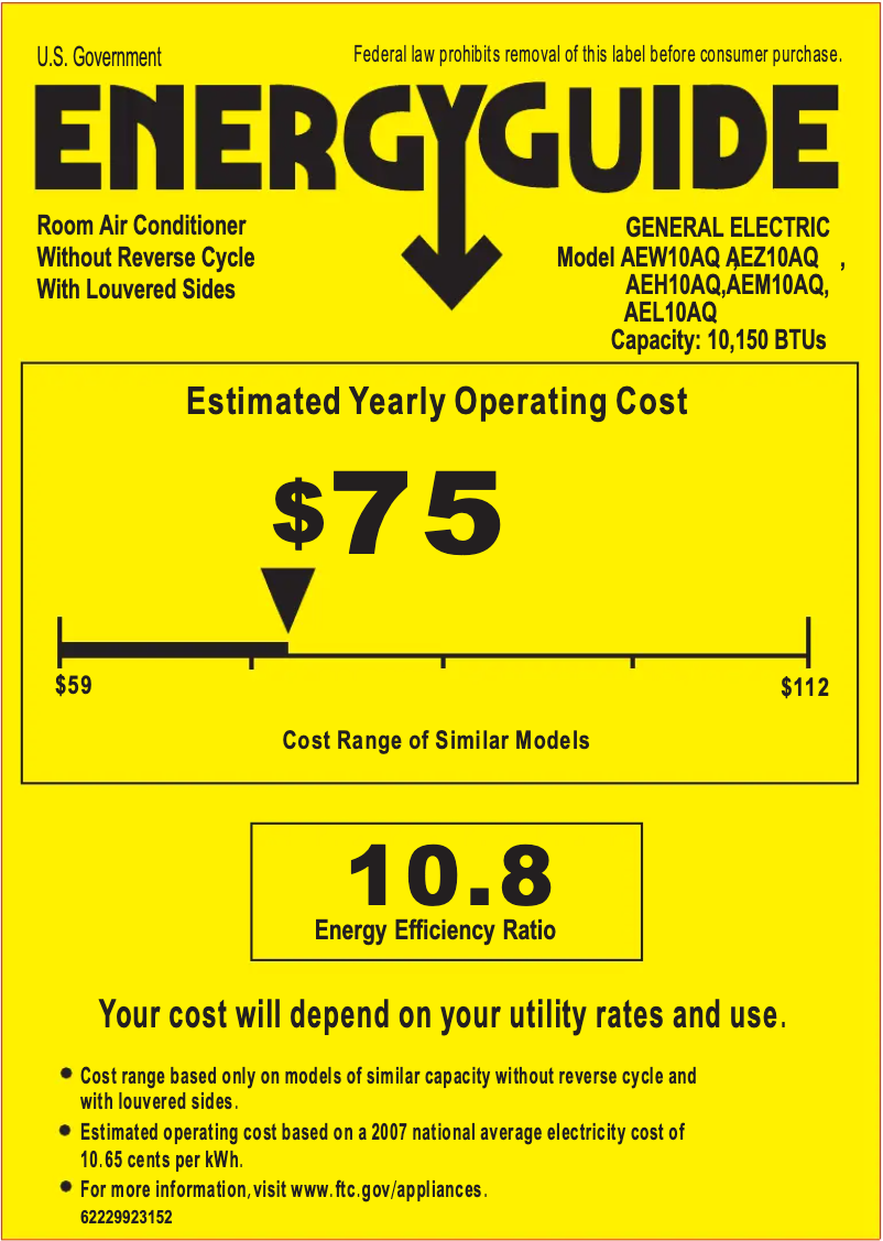 First page image of the manual for AEH10AQ