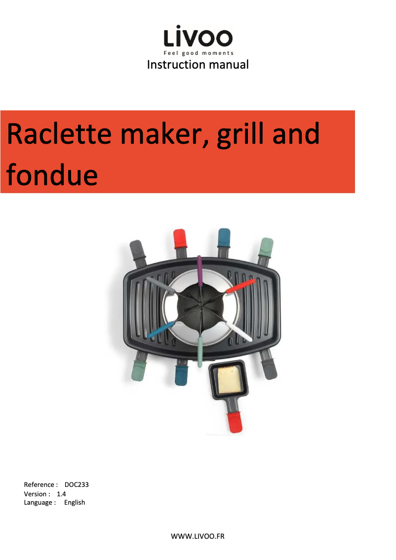 Page 1 of the manual User Manual Livoo DOC233