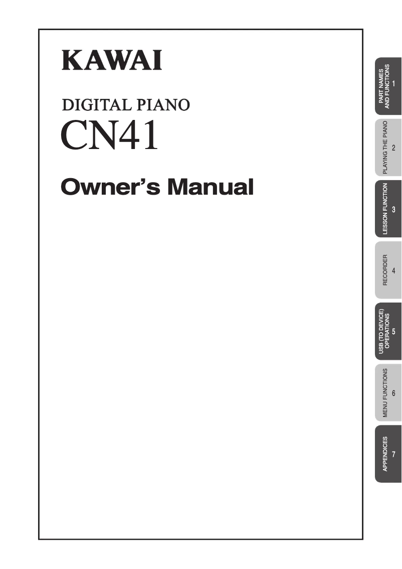 Image de la première page du manuel de l'appareil CN41