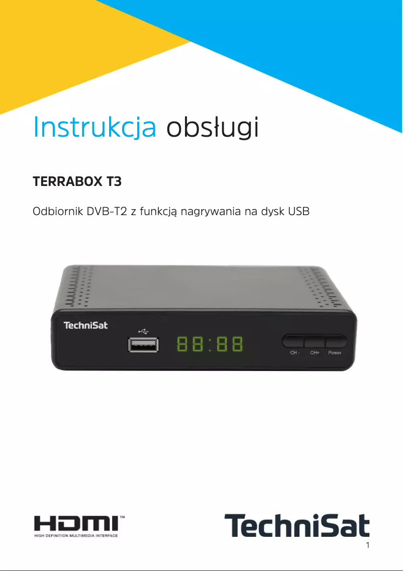 Page 1 of the manual User Manual TechniSat Terrabox T3