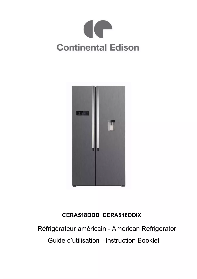 First page image of the manual for CERA518DDIX