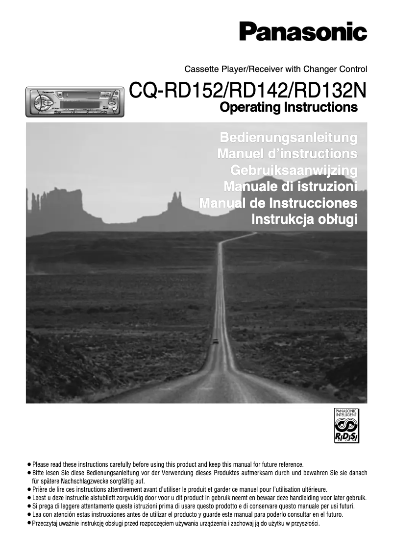 Page 1 of the manual User Manual Panasonic CQ-RD132N